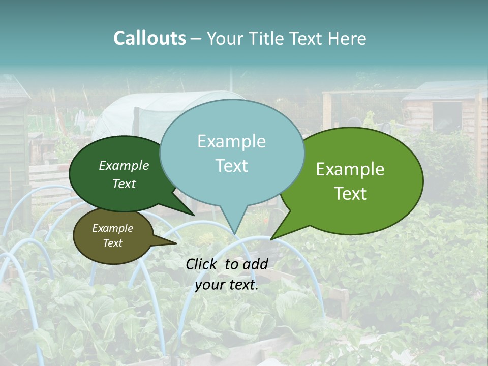 A Garden Filled With Lots Of Green Plants PowerPoint Template