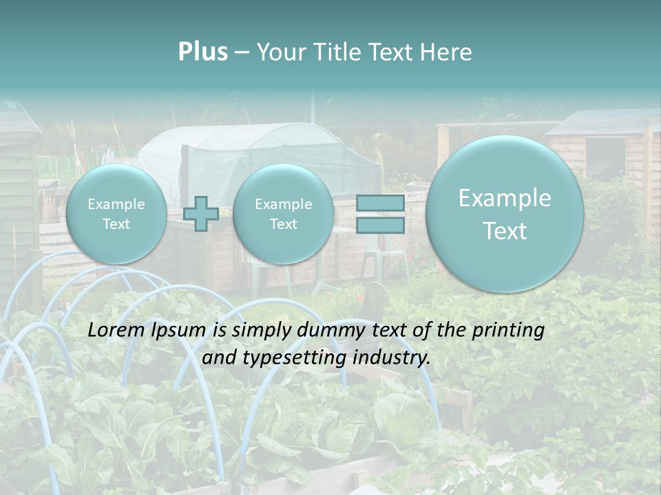 A Garden Filled With Lots Of Green Plants PowerPoint Template