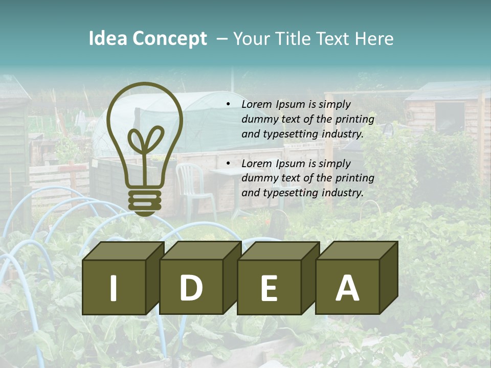 A Garden Filled With Lots Of Green Plants PowerPoint Template