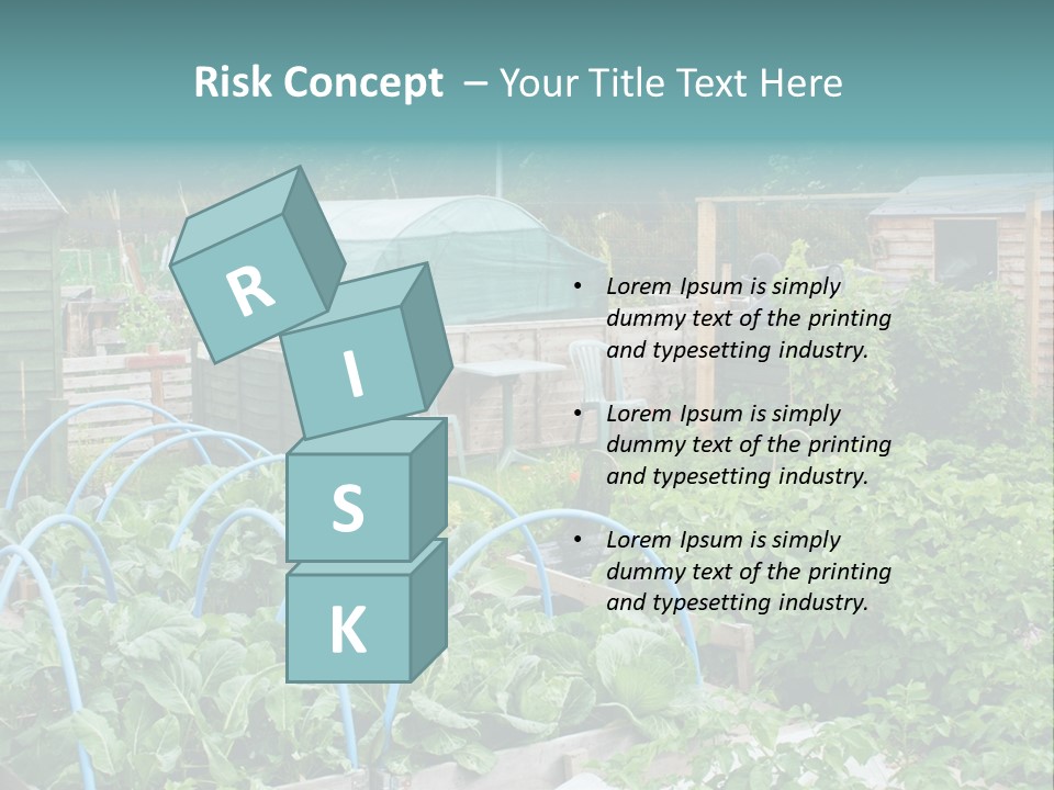 A Garden Filled With Lots Of Green Plants PowerPoint Template