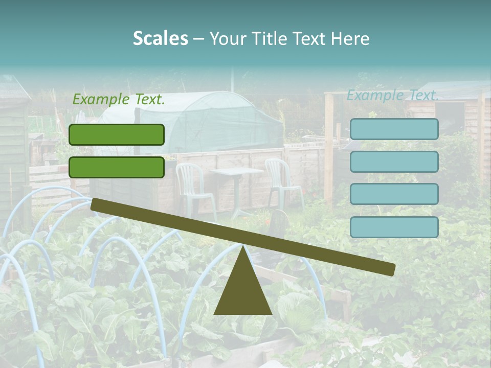 A Garden Filled With Lots Of Green Plants PowerPoint Template