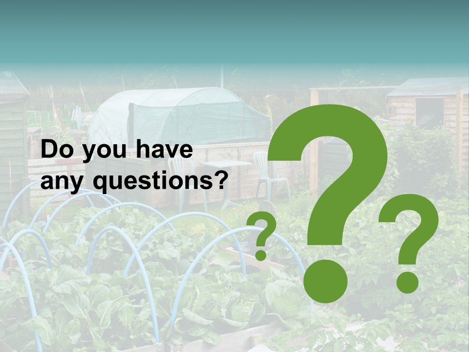 A Garden Filled With Lots Of Green Plants PowerPoint Template