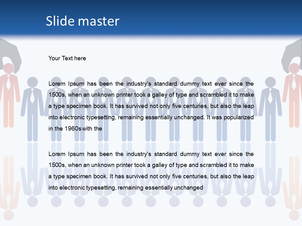 A Group Of People Standing In Front Of Each Other PowerPoint Template