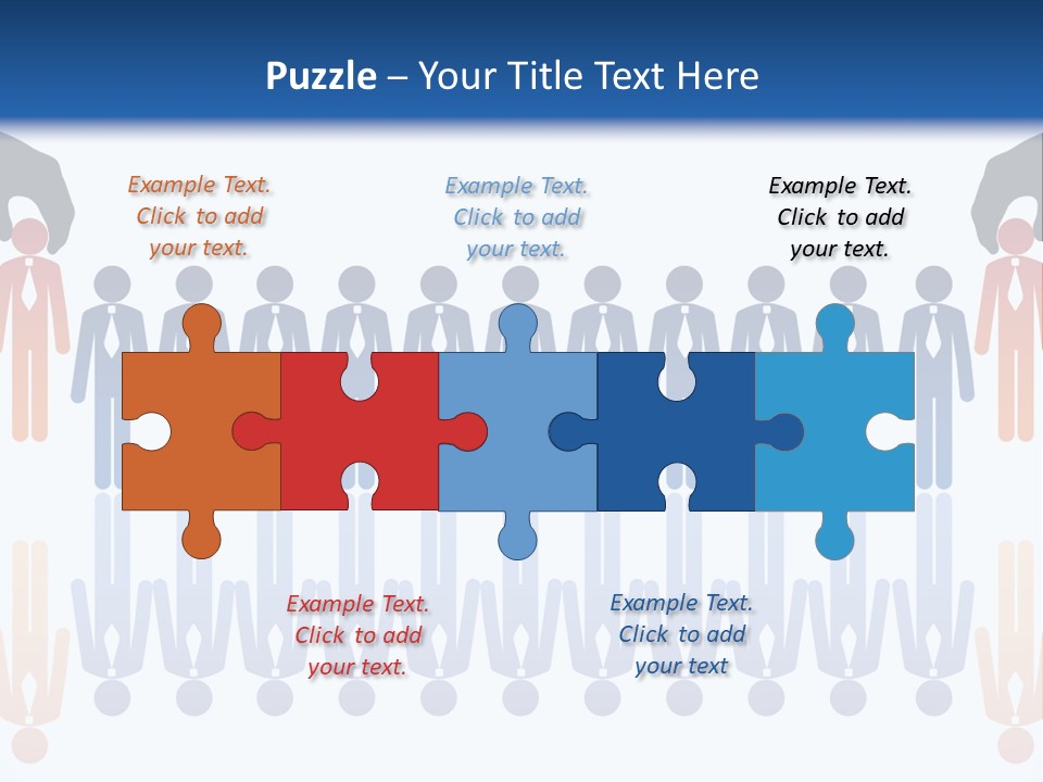 A Group Of People Standing In Front Of Each Other PowerPoint Template