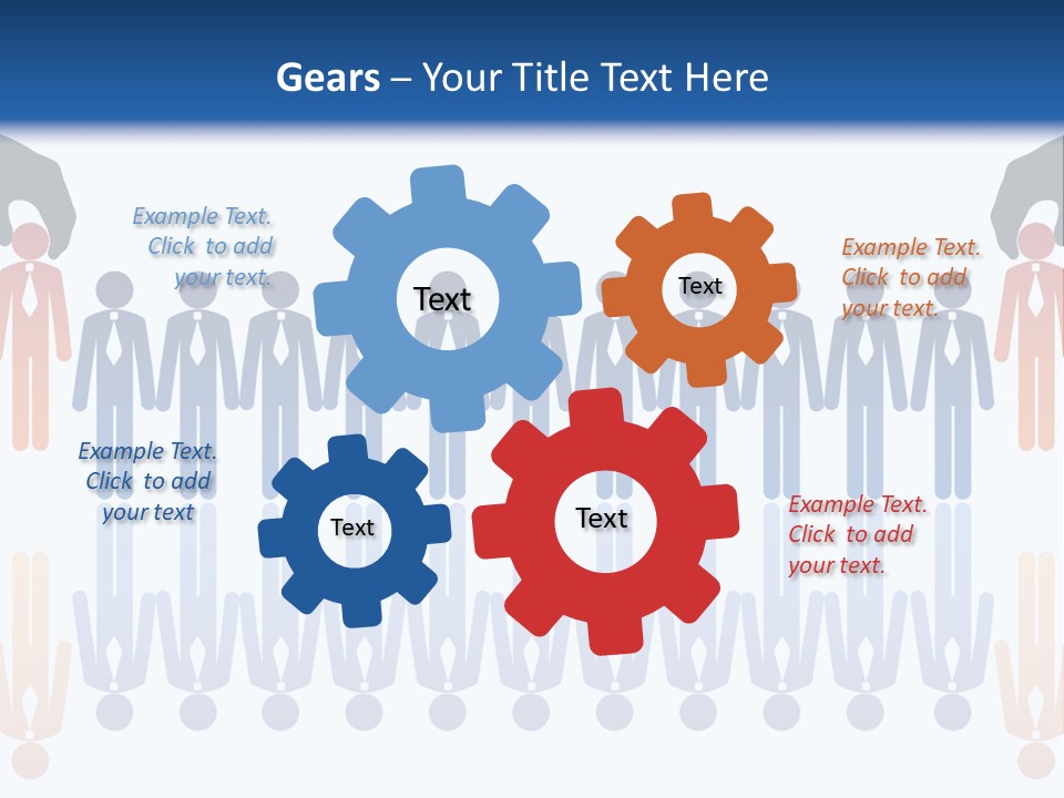 A Group Of People Standing In Front Of Each Other PowerPoint Template
