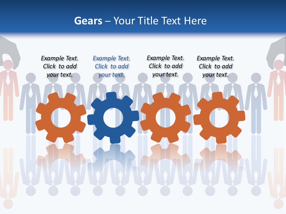 A Group Of People Standing In Front Of Each Other PowerPoint Template