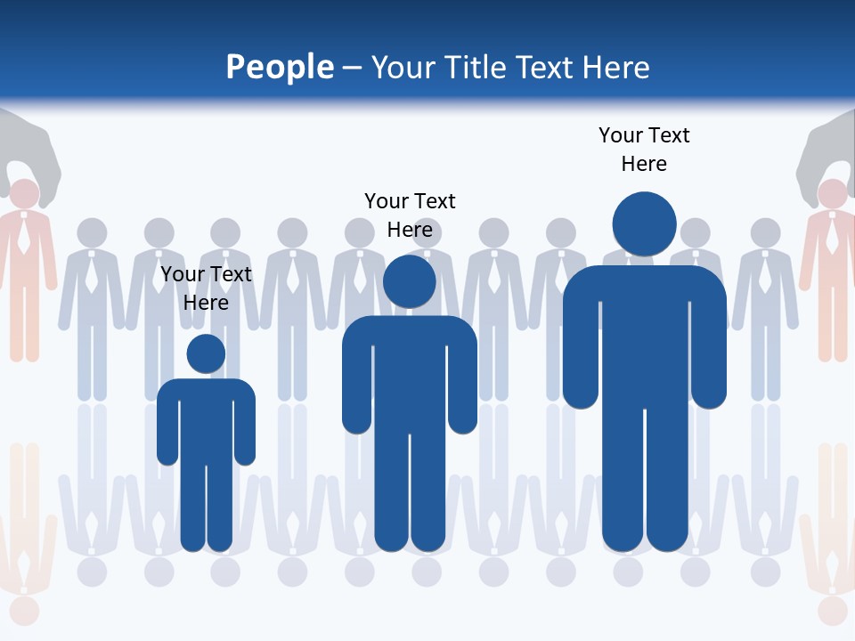 A Group Of People Standing In Front Of Each Other PowerPoint Template