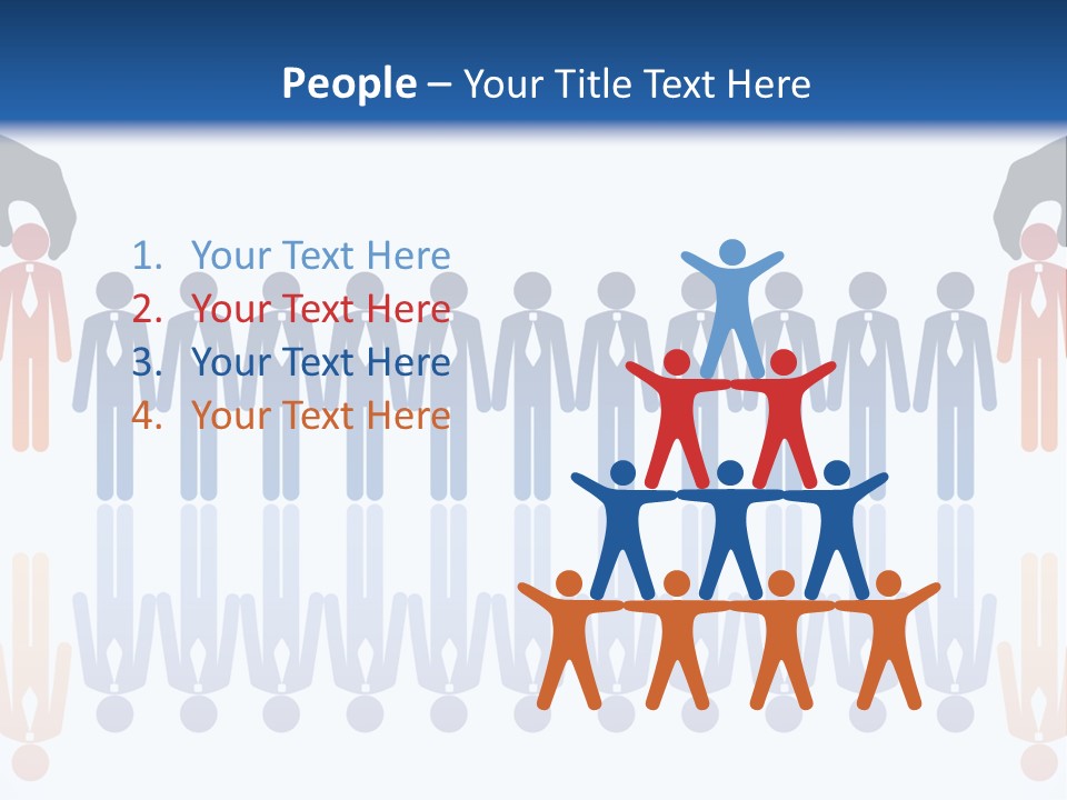 A Group Of People Standing In Front Of Each Other PowerPoint Template