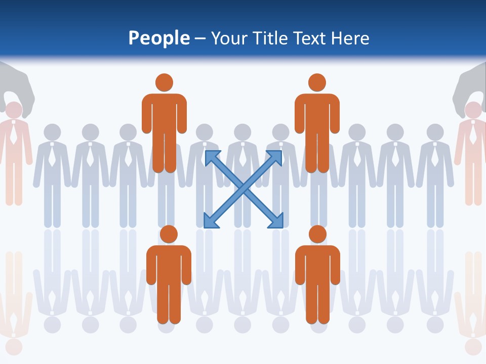 A Group Of People Standing In Front Of Each Other PowerPoint Template
