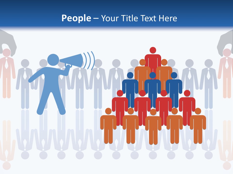 A Group Of People Standing In Front Of Each Other PowerPoint Template