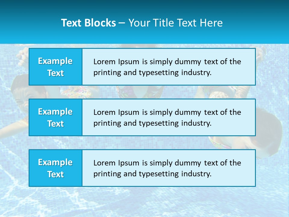 Two Young Girls Are Swimming In A Pool PowerPoint Template