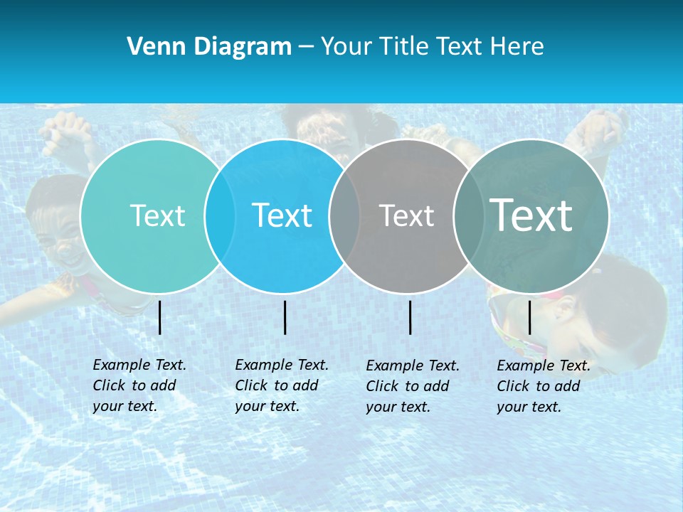 Two Young Girls Are Swimming In A Pool PowerPoint Template