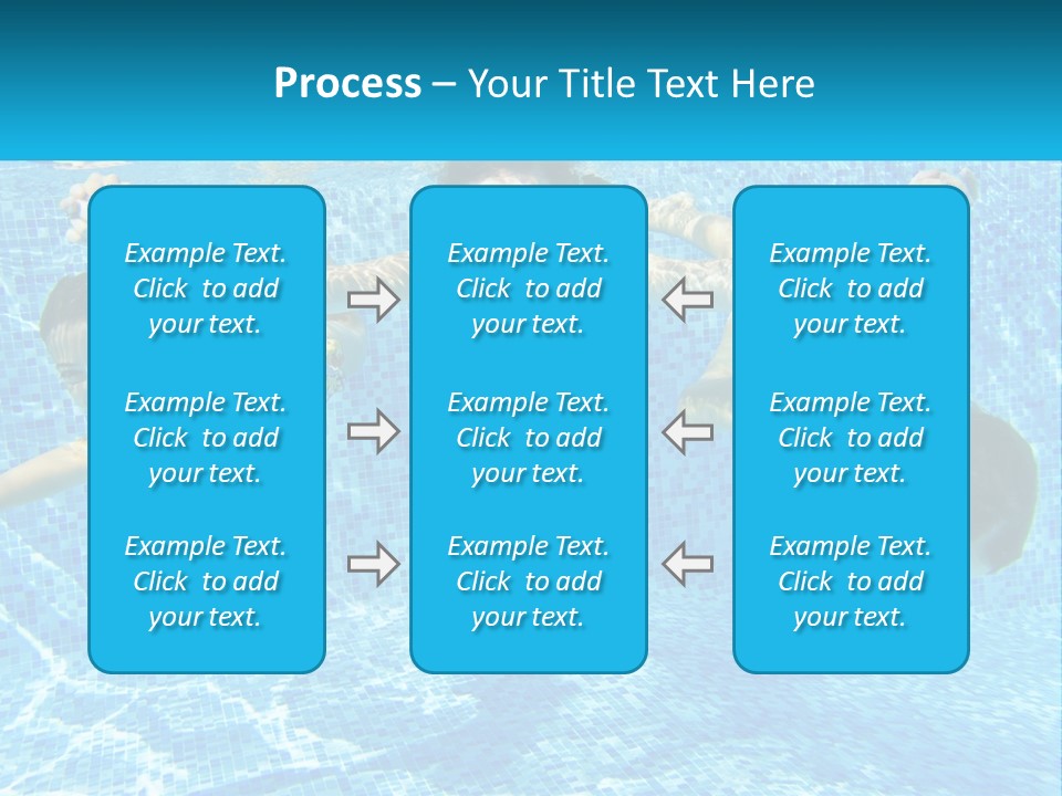 Two Young Girls Are Swimming In A Pool PowerPoint Template