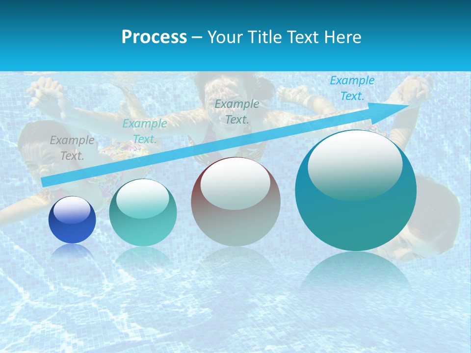 Two Young Girls Are Swimming In A Pool PowerPoint Template