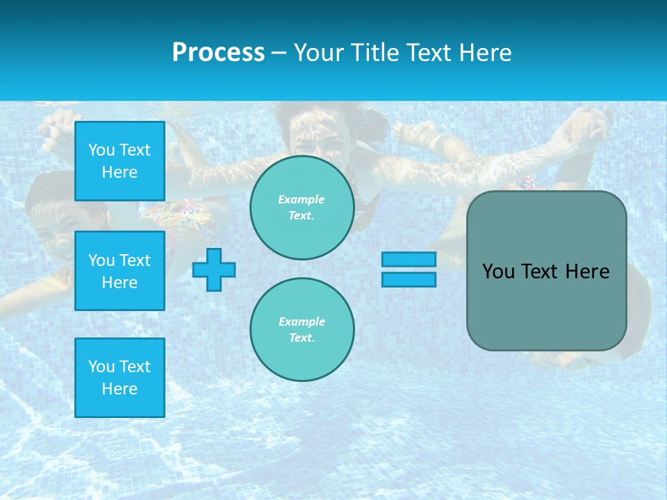 Two Young Girls Are Swimming In A Pool PowerPoint Template
