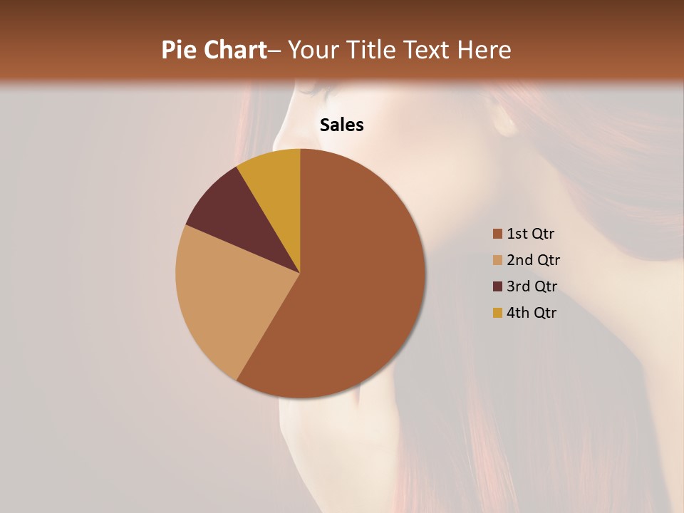 A Woman With Long Red Hair Is Shown With A Brown Background PowerPoint Template