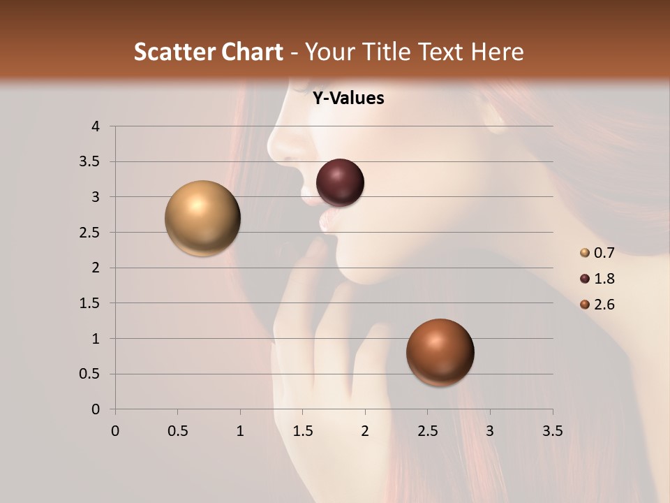 A Woman With Long Red Hair Is Shown With A Brown Background PowerPoint Template