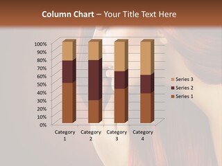 A Woman With Long Red Hair Is Shown With A Brown Background PowerPoint Template