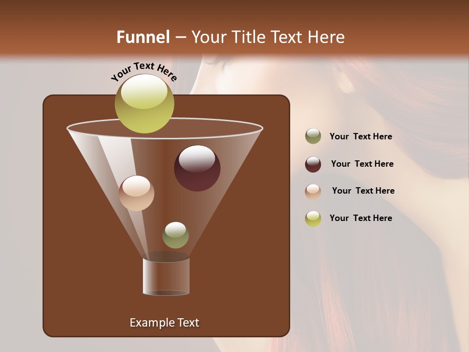 A Woman With Long Red Hair Is Shown With A Brown Background PowerPoint Template