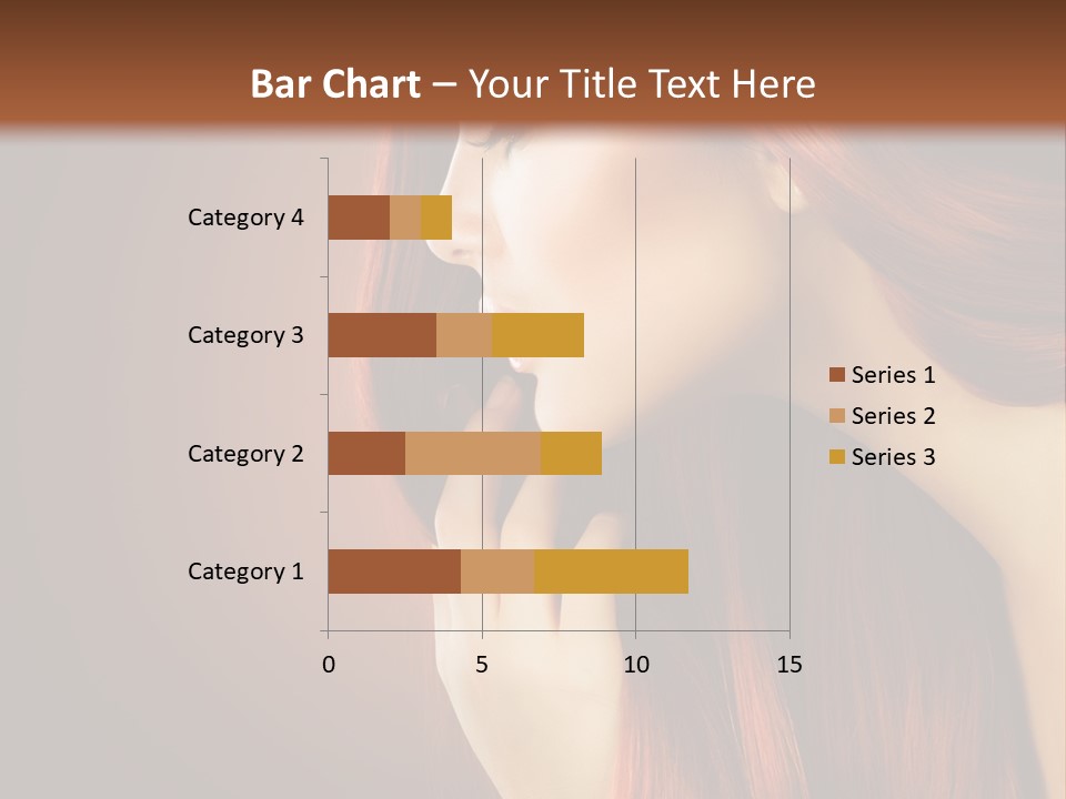 A Woman With Long Red Hair Is Shown With A Brown Background PowerPoint Template