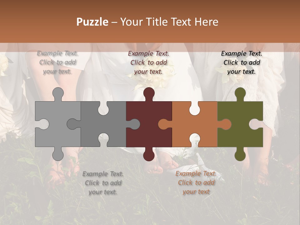 A Group Of Women In White Dresses Sitting On The Grass PowerPoint Template