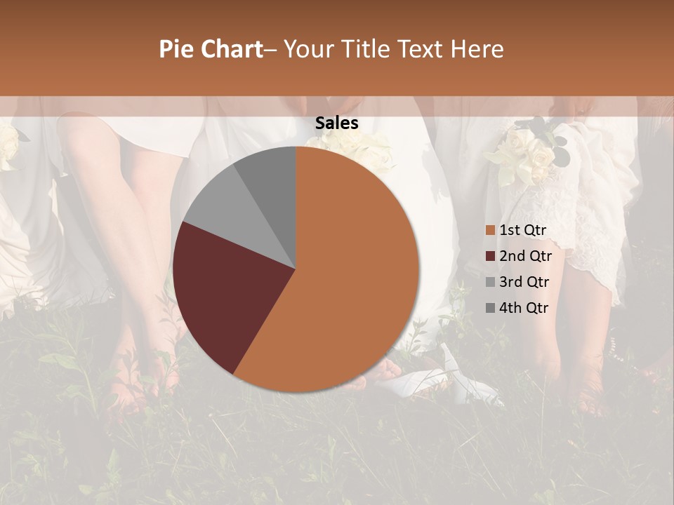 A Group Of Women In White Dresses Sitting On The Grass PowerPoint Template