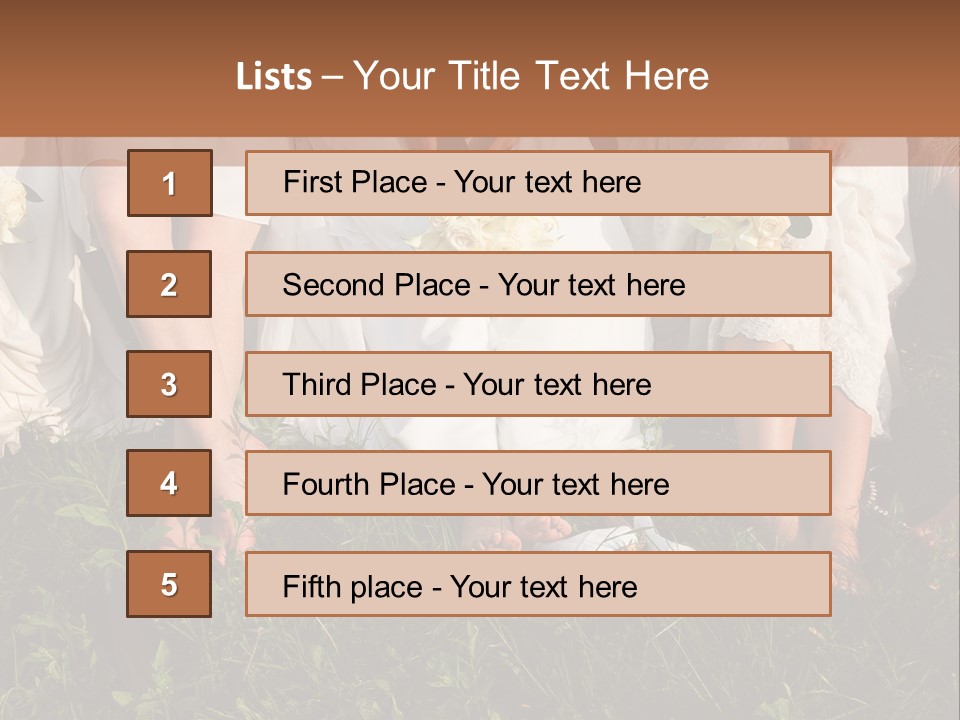 A Group Of Women In White Dresses Sitting On The Grass PowerPoint Template