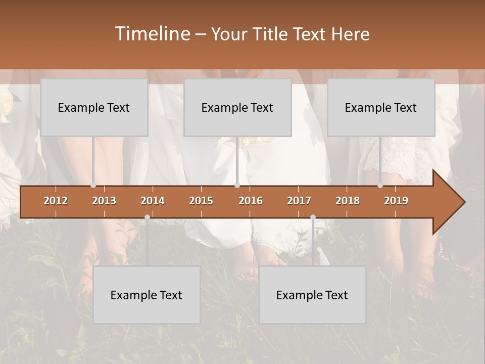 A Group Of Women In White Dresses Sitting On The Grass PowerPoint Template