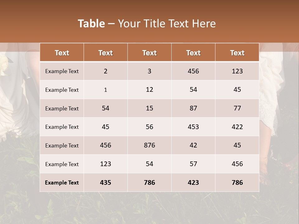 A Group Of Women In White Dresses Sitting On The Grass PowerPoint Template