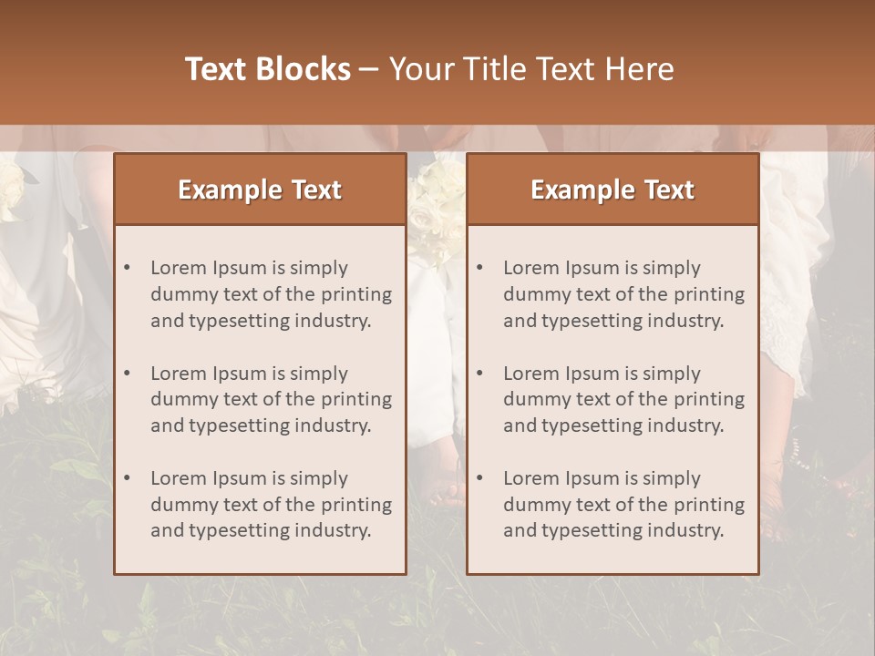 A Group Of Women In White Dresses Sitting On The Grass PowerPoint Template