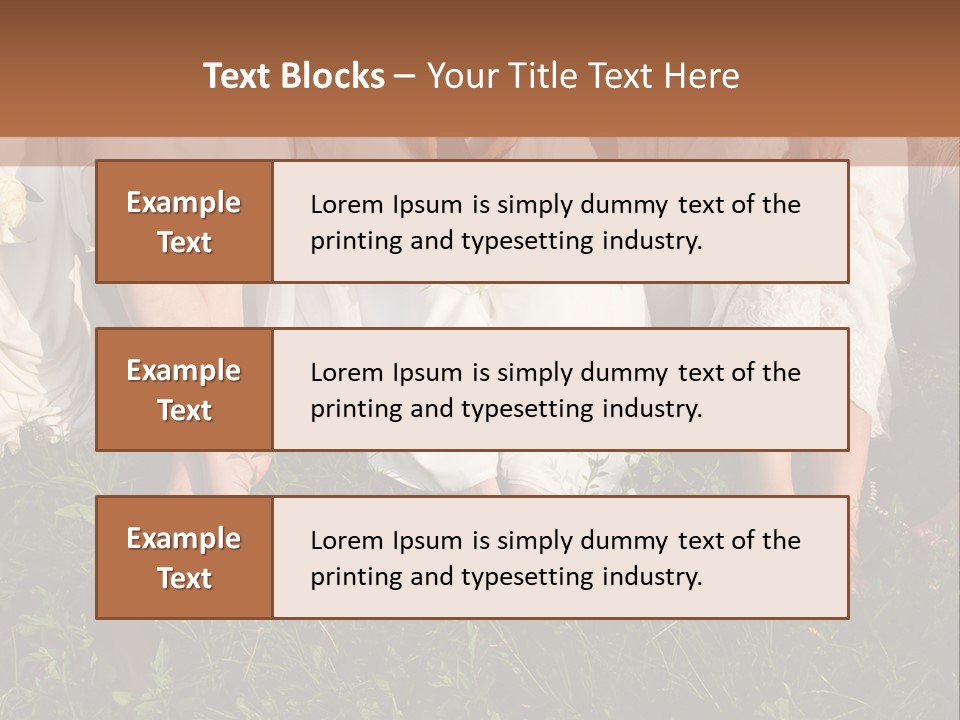 A Group Of Women In White Dresses Sitting On The Grass PowerPoint Template