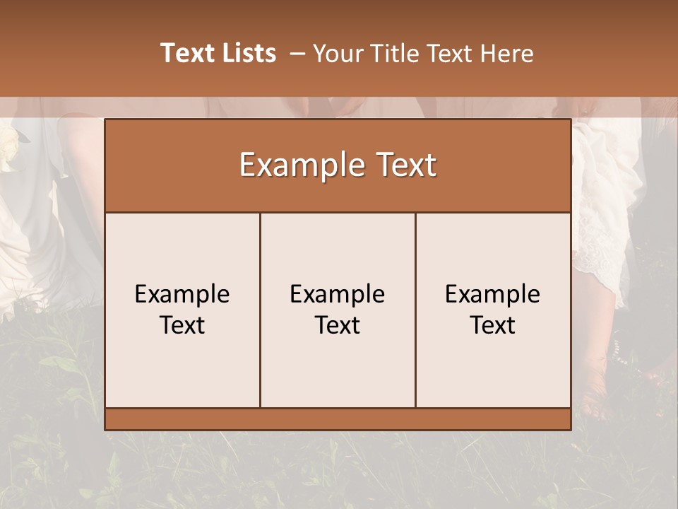 A Group Of Women In White Dresses Sitting On The Grass PowerPoint Template