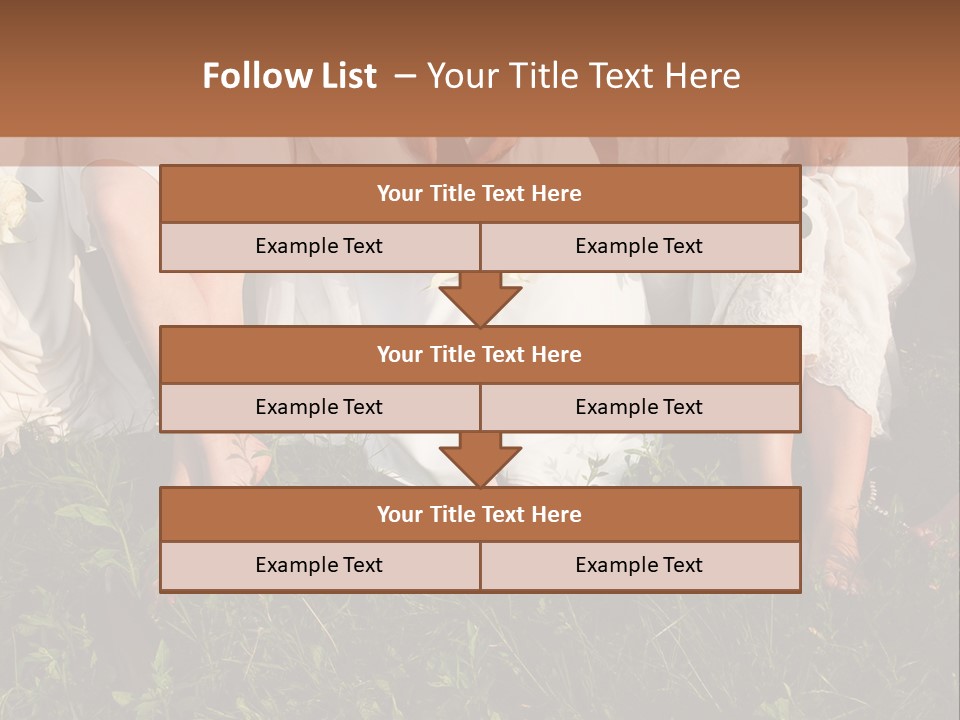 A Group Of Women In White Dresses Sitting On The Grass PowerPoint Template