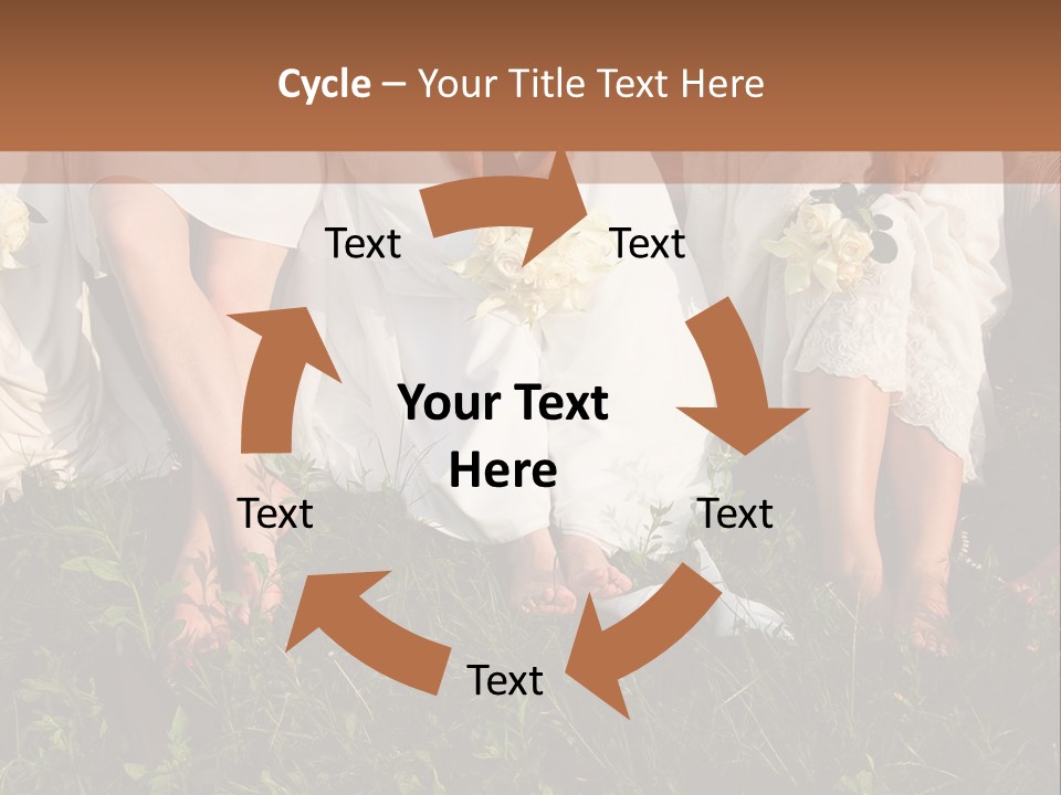 A Group Of Women In White Dresses Sitting On The Grass PowerPoint Template