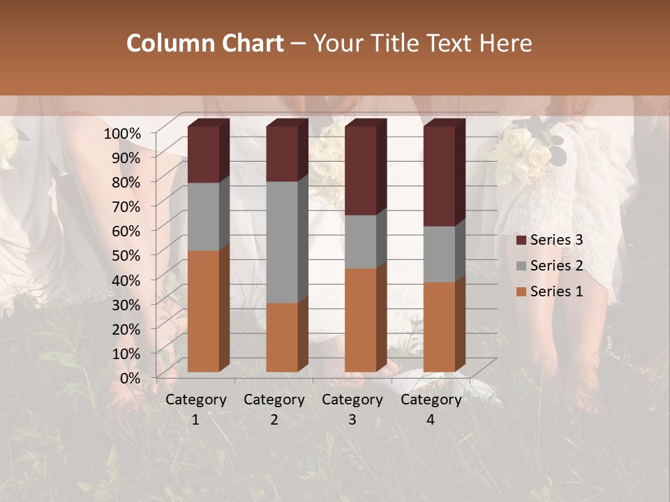 A Group Of Women In White Dresses Sitting On The Grass PowerPoint Template
