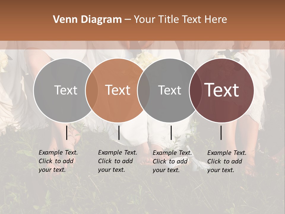 A Group Of Women In White Dresses Sitting On The Grass PowerPoint Template