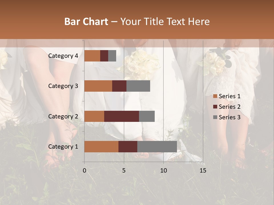 A Group Of Women In White Dresses Sitting On The Grass PowerPoint Template