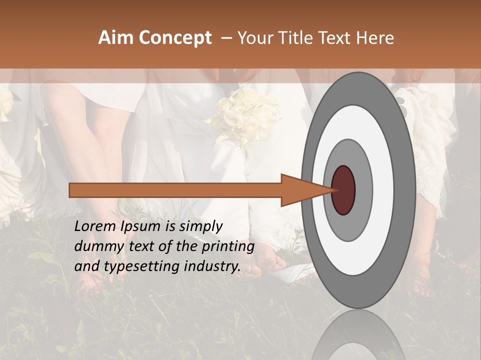 A Group Of Women In White Dresses Sitting On The Grass PowerPoint Template