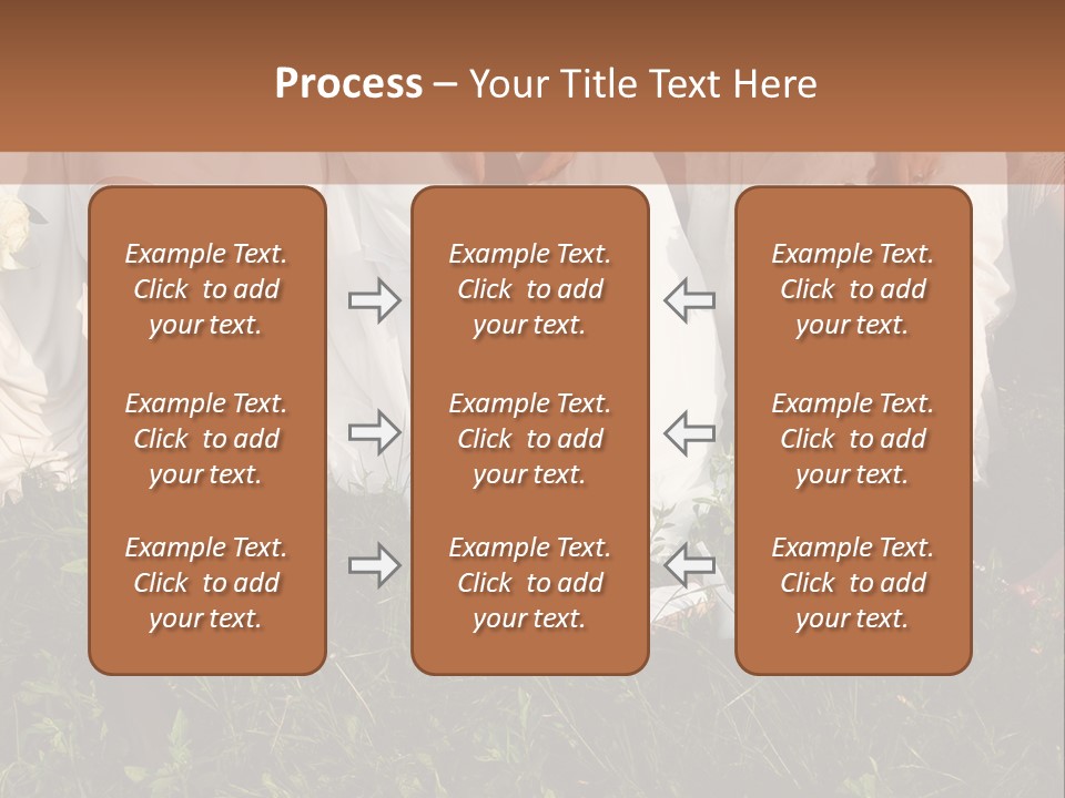 A Group Of Women In White Dresses Sitting On The Grass PowerPoint Template