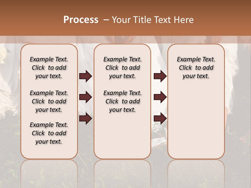 A Group Of Women In White Dresses Sitting On The Grass PowerPoint Template