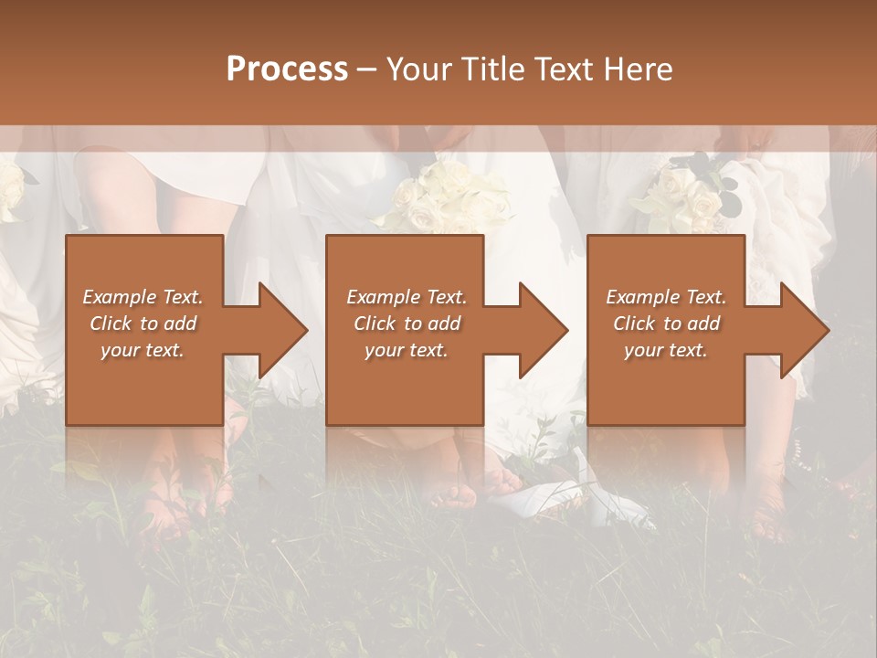 A Group Of Women In White Dresses Sitting On The Grass PowerPoint Template