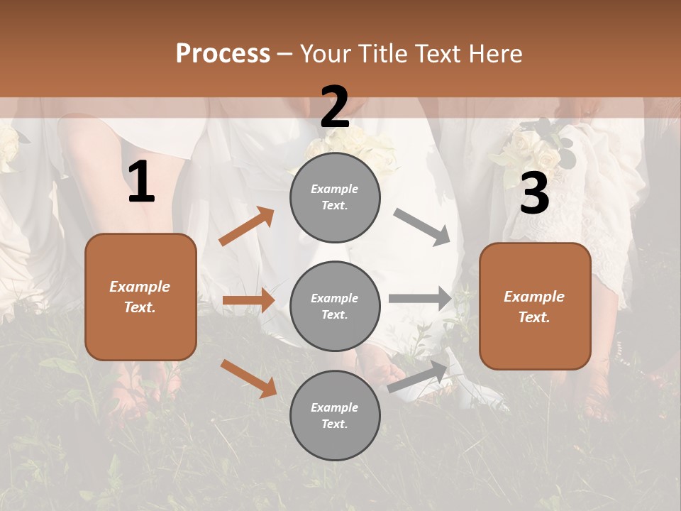 A Group Of Women In White Dresses Sitting On The Grass PowerPoint Template