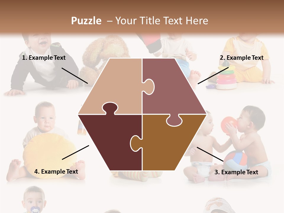 A Group Of Babies Sitting On The Ground With Toys PowerPoint Template