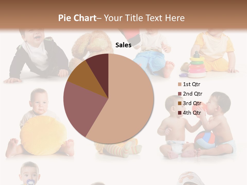 A Group Of Babies Sitting On The Ground With Toys PowerPoint Template