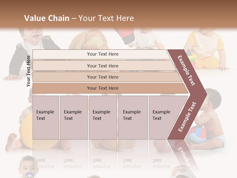A Group Of Babies Sitting On The Ground With Toys PowerPoint Template