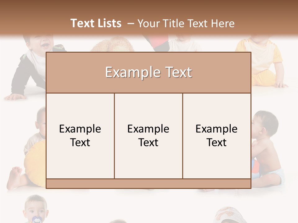 A Group Of Babies Sitting On The Ground With Toys PowerPoint Template