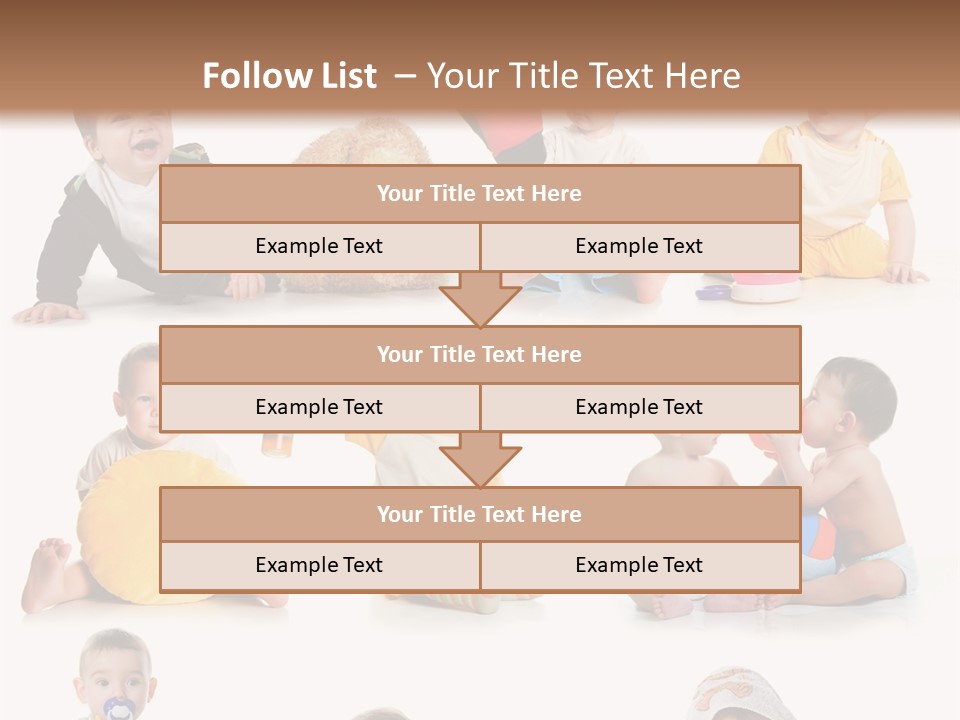 A Group Of Babies Sitting On The Ground With Toys PowerPoint Template