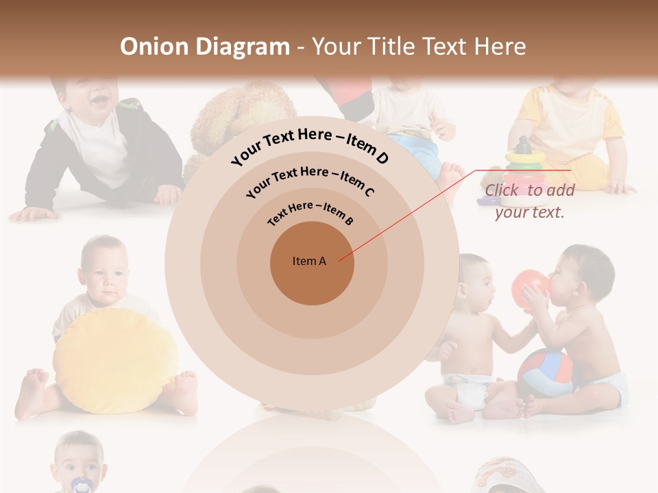 A Group Of Babies Sitting On The Ground With Toys PowerPoint Template