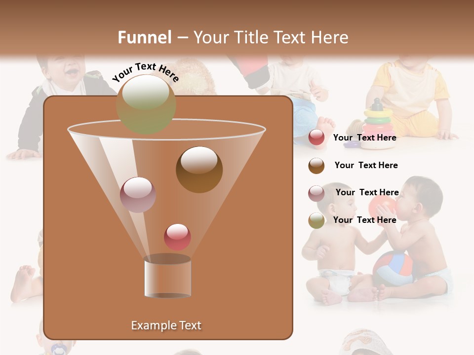 A Group Of Babies Sitting On The Ground With Toys PowerPoint Template