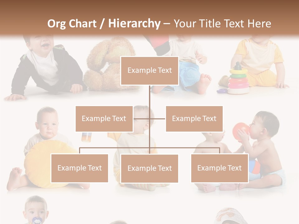 A Group Of Babies Sitting On The Ground With Toys PowerPoint Template